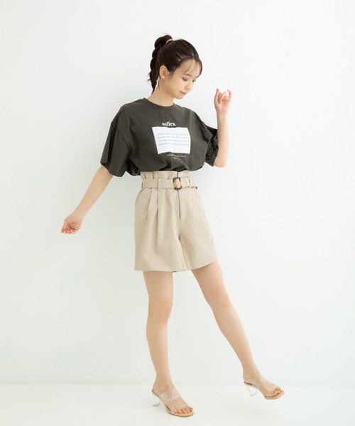 ADIRA（アディラ）の「ユニセックスドローイングフラワーT（Tシャツ/カットソー・レディース・ホワイト/チャコールグレー・MEDIUM）」の3枚目の写真