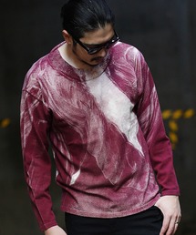 天竺編みシルクスクリーンプリントニット