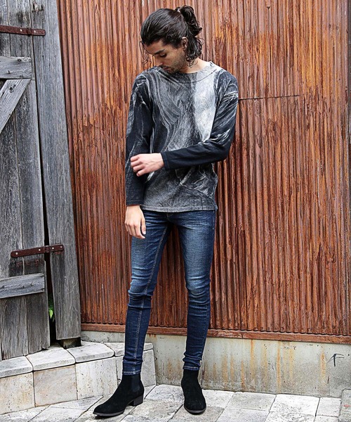 RATTLE TRAP（ラトルトラップ）の「天竺編みシルクスクリーンプリントニット（ニット/セーター・メンズ・ブラック/その他・S/M/L）」の4枚目の写真