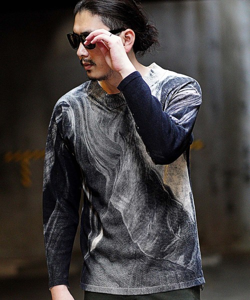 RATTLE TRAP（ラトルトラップ）の「天竺編みシルクスクリーンプリントニット（ニット/セーター・メンズ・ブラック/その他・S/M/L）」の12枚目の写真