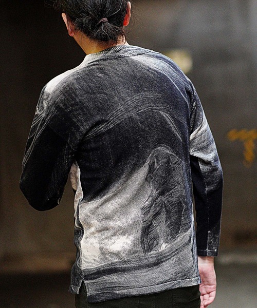 RATTLE TRAP（ラトルトラップ）の「天竺編みシルクスクリーンプリントニット（ニット/セーター・メンズ・ブラック/その他・S/M/L）」の13枚目の写真