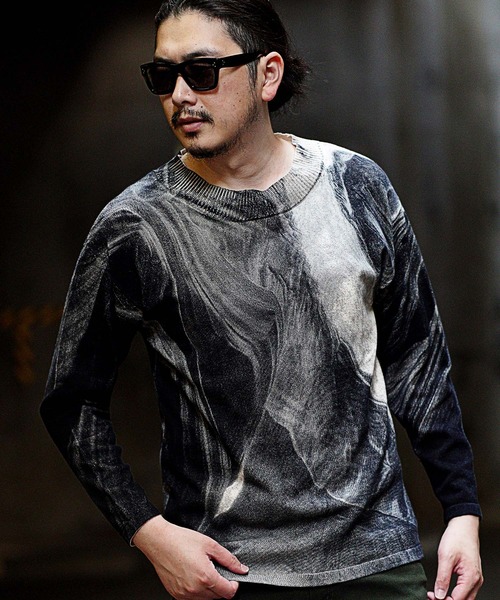 RATTLE TRAP（ラトルトラップ）の「天竺編みシルクスクリーンプリントニット（ニット/セーター・メンズ・ブラック/その他・S/M/L）」の15枚目の写真