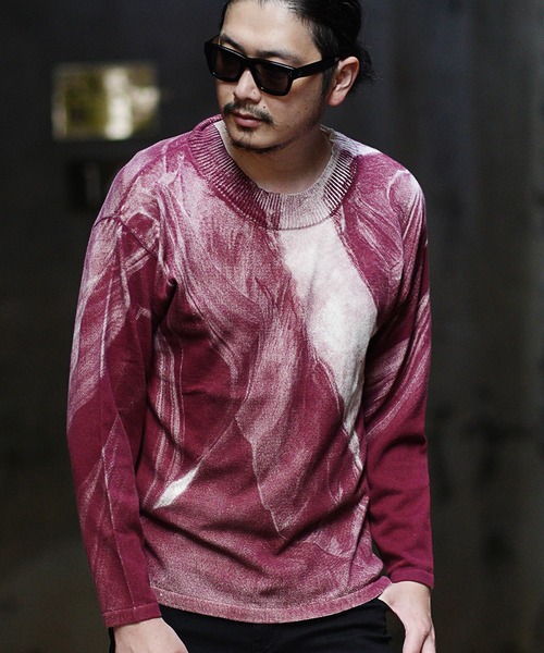 RATTLE TRAP（ラトルトラップ）の「天竺編みシルクスクリーンプリントニット（ニット/セーター・メンズ・ブラック/その他・S/M/L）」の22枚目の写真