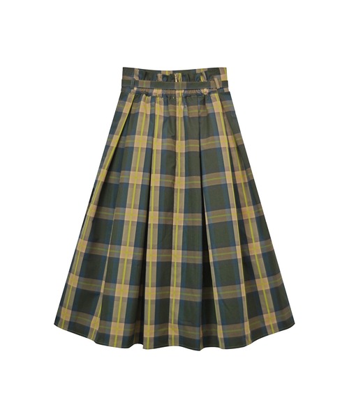 ADIRA（アディラ）の「メモリータフタチェックミディースカート（スカート・レディース・ベージュ/ブラック・MEDIUM）」の11枚目の写真