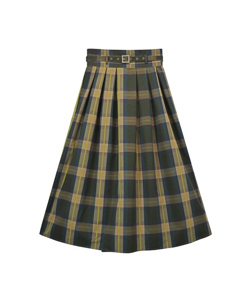 ADIRA（アディラ）の「メモリータフタチェックミディースカート（スカート・レディース・ベージュ/ブラック・MEDIUM）」の17枚目の写真