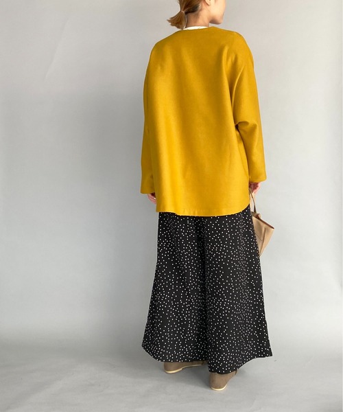 PICCIN（ピッチン）の「フレアギャザーパンツ（その他パンツ・レディース・ブラック・M）」の4枚目の写真