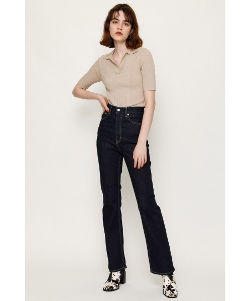 SLY（スライ）の「POLO KNIT TOPS ポロ ニット トップス