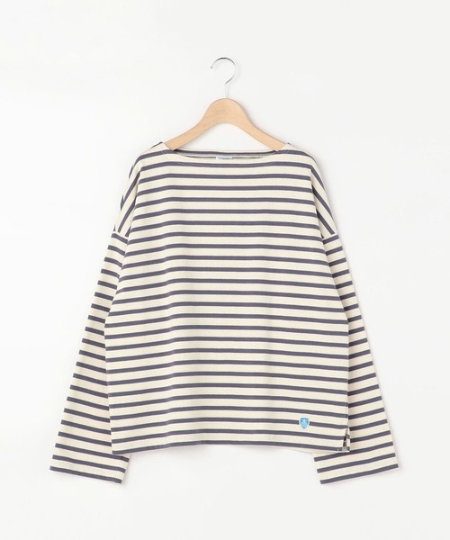 ORCIVAL（オーシバル）の「【ORCIVAL】コットンロード ワイドフレンチバスクシャツ WOMEN（Tシャツ/カットソー・レディース・A/D/ブラック系その他/C/G/ホワイト系その他5・1）」の4枚目の写真