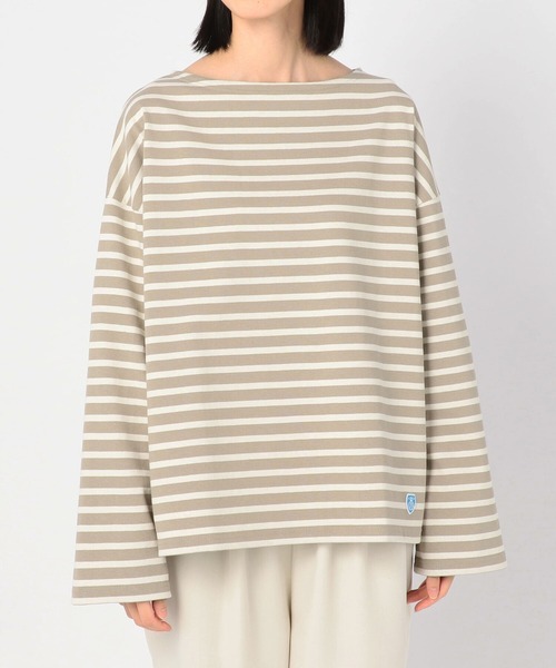 ORCIVAL（オーシバル）の「【ORCIVAL】コットンロード ワイドフレンチバスクシャツ WOMEN（Tシャツ/カットソー・レディース・A/D/ブラック系その他/C/G/ホワイト系その他5・1）」の14枚目の写真