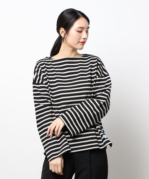 ORCIVAL（オーシバル）の「【ORCIVAL】コットンロード ワイドフレンチバスクシャツ WOMEN（Tシャツ/カットソー・レディース・A/D/ブラック系その他/C/G/ホワイト系その他5・1）」の9枚目の写真