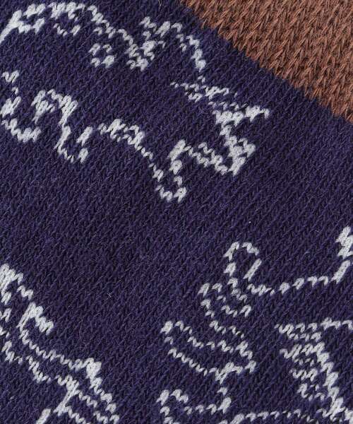 SHOO・LA・RUE（シューラルー）の「◆恐竜総柄クルーソックス（ソックス/靴下・キッズ・ネイビー系3/ブラック系3/アイボリー系3/グレー系3・56/59/53）」の8枚目の写真