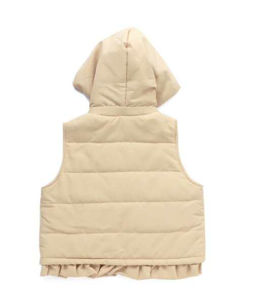 Seraph(セラフ)の「裾フリル2WAY中綿ベスト(ダウンベスト・キッズ・アイボリー/ネイビー/ピンク・130/140/100/110/120/90/80/95)」の7枚目の写真