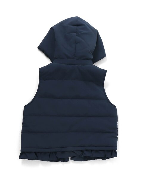 Seraph(セラフ)の「裾フリル2WAY中綿ベスト(ダウンベスト・キッズ・アイボリー/ネイビー/ピンク・130/140/100/110/120/90/80/95)」の8枚目の写真