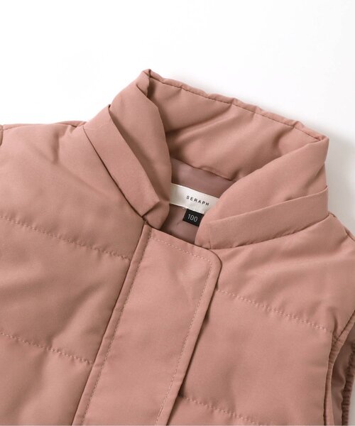 Seraph(セラフ)の「裾フリル2WAY中綿ベスト(ダウンベスト・キッズ・アイボリー/ネイビー/ピンク・130/140/100/110/120/90/80/95)」の12枚目の写真