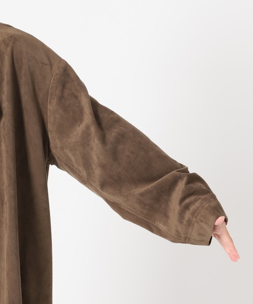 JOURNAL STANDARD relume（ジャーナルスタンダード　レリューム）の「フェイクスウェードノーカラーコート◆（ノーカラーコート・レディース・ブラウン・FREE）」の15枚目の写真