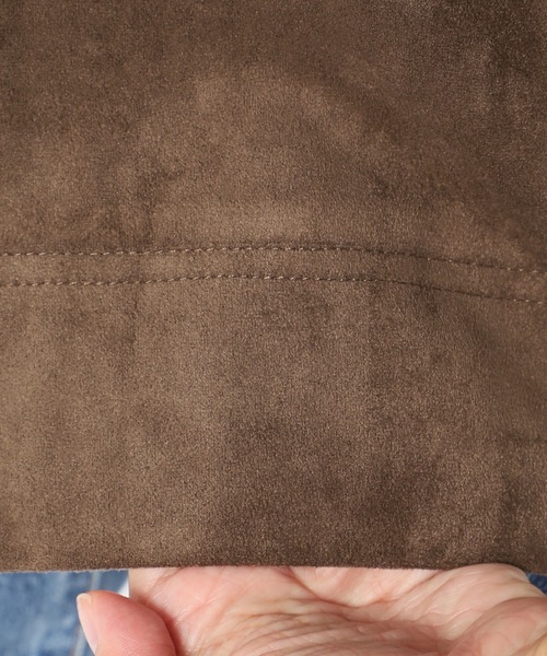 JOURNAL STANDARD relume（ジャーナルスタンダード　レリューム）の「フェイクスウェードノーカラーコート◆（ノーカラーコート・レディース・ブラウン・FREE）」の21枚目の写真