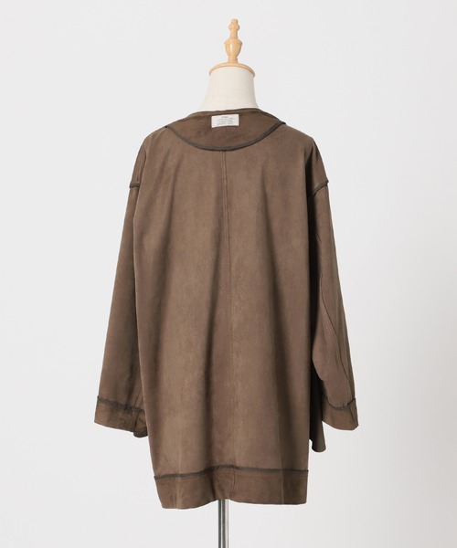JOURNAL STANDARD relume（ジャーナルスタンダード　レリューム）の「フェイクスウェードノーカラーコート◆（ノーカラーコート・レディース・ブラウン・FREE）」の20枚目の写真