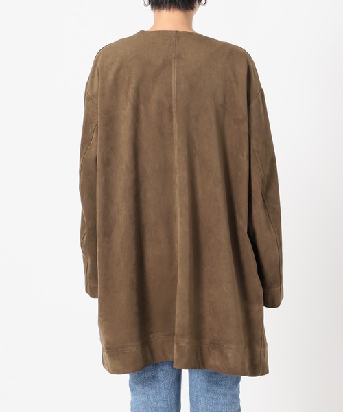 JOURNAL STANDARD relume（ジャーナルスタンダード　レリューム）の「フェイクスウェードノーカラーコート◆（ノーカラーコート・レディース・ブラウン・FREE）」の12枚目の写真