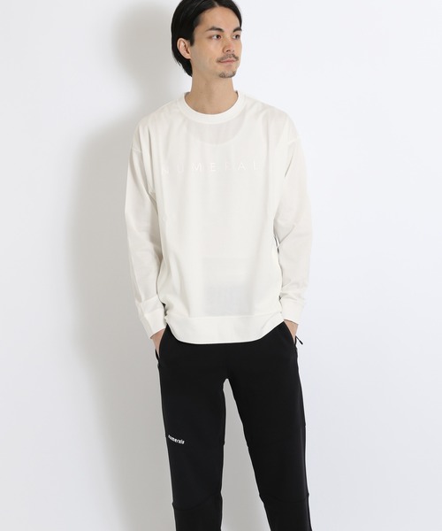 NUMERALS（ヌメラルズ）の「[NUMERALS]ファスナースリットロングプルオーバー（Tシャツ/カットソー・メンズ・ブラック/オフホワイト/ライトグリーン・MEDIUM/LARGE）」の20枚目の写真