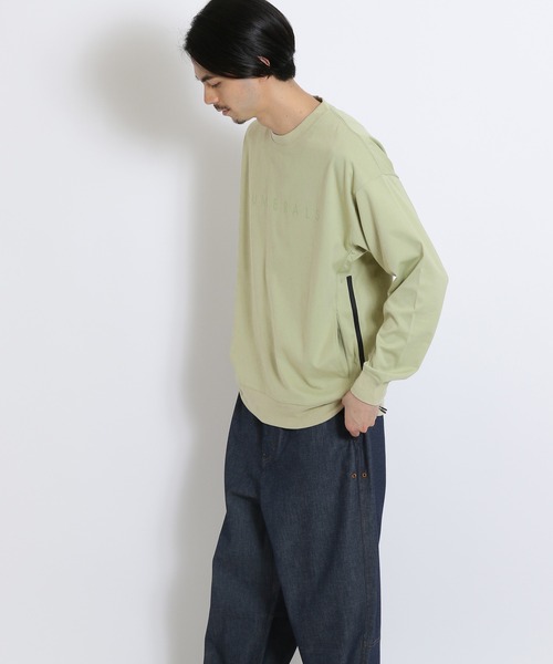 NUMERALS（ヌメラルズ）の「[NUMERALS]ファスナースリットロングプルオーバー（Tシャツ/カットソー・メンズ・ブラック/オフホワイト/ライトグリーン・MEDIUM/LARGE）」の15枚目の写真