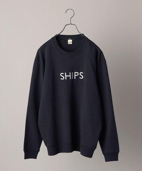 SHIPS(シップス)の「【WEB限定】SHIPS: エンブロイダリー SHIPS ロゴ ユニセックス クルーネック スウェット(スウェット・メンズ・ホワイト/グリーン/ネイビー/ブラック・MEDIUM/LARGE/SMALL/X-LARGE)」の4枚目の写真
