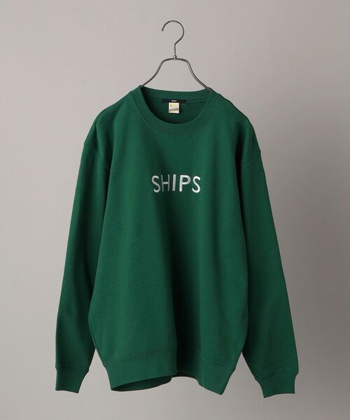 SHIPS(シップス)の「【WEB限定】SHIPS: エンブロイダリー SHIPS ロゴ ユニセックス クルーネック スウェット(スウェット・メンズ・ホワイト/グリーン/ネイビー/ブラック・MEDIUM/LARGE/SMALL/X-LARGE)」の3枚目の写真