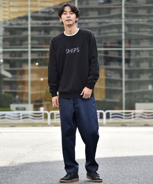 SHIPS(シップス)の「【WEB限定】SHIPS: エンブロイダリー SHIPS ロゴ ユニセックス クルーネック スウェット(スウェット・メンズ・ホワイト/グリーン/ネイビー/ブラック・MEDIUM/LARGE/SMALL/X-LARGE)」の5枚目の写真