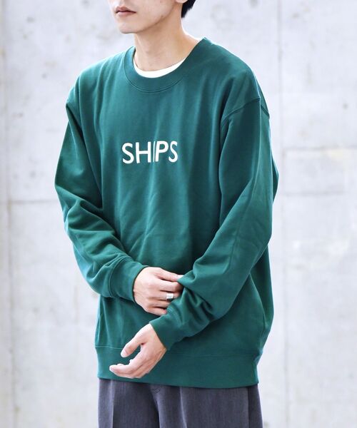 SHIPS(シップス)の「【WEB限定】SHIPS: エンブロイダリー SHIPS ロゴ ユニセックス クルーネック スウェット(スウェット・メンズ・ホワイト/グリーン/ネイビー/ブラック・MEDIUM/LARGE/SMALL/X-LARGE)」の14枚目の写真