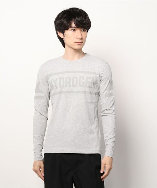HYDROGEN(ハイドロゲン)の「《HYDROGEN/ハイドロゲン》アイコンTシャツ LS/ICON T-SHIRT LS(Tシャツ/カットソー・メンズ・グレー・X-SMALL/SMALL)」の1枚目の写真