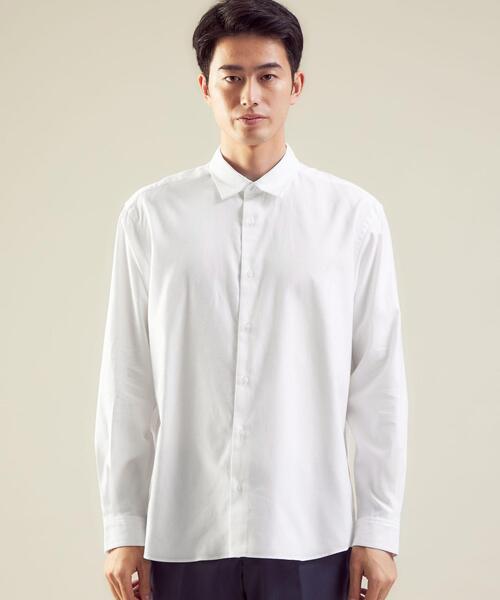 green label relaxing(グリーンレーベルリラクシング)の「<green label relaxing>C起毛ツイル 無地 BIG シャツ(シャツ/ブラウス・メンズ・ベージュ/ホワイト/ダークグレー・M/S/XL/L)」の9枚目の写真