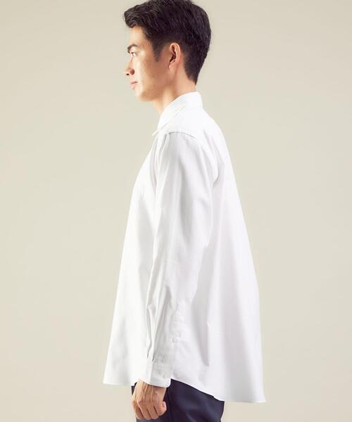 green label relaxing(グリーンレーベルリラクシング)の「<green label relaxing>C起毛ツイル 無地 BIG シャツ(シャツ/ブラウス・メンズ・ベージュ/ホワイト/ダークグレー・M/S/XL/L)」の5枚目の写真