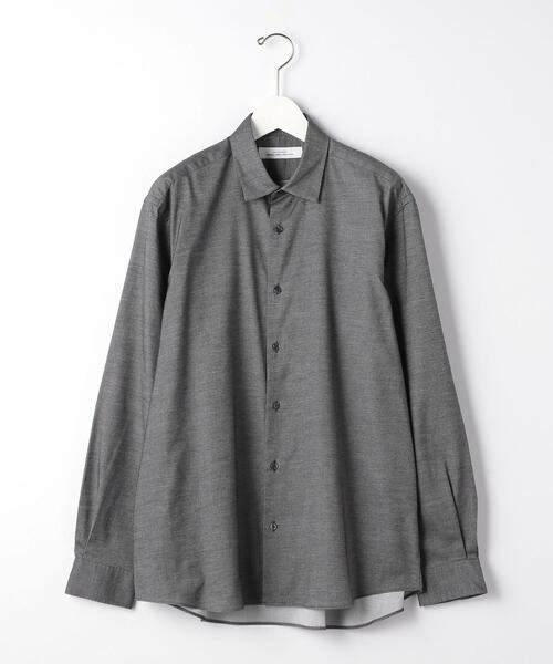 green label relaxing(グリーンレーベルリラクシング)の「<green label relaxing>C起毛ツイル 無地 BIG シャツ(シャツ/ブラウス・メンズ・ベージュ/ホワイト/ダークグレー・M/S/XL/L)」の4枚目の写真