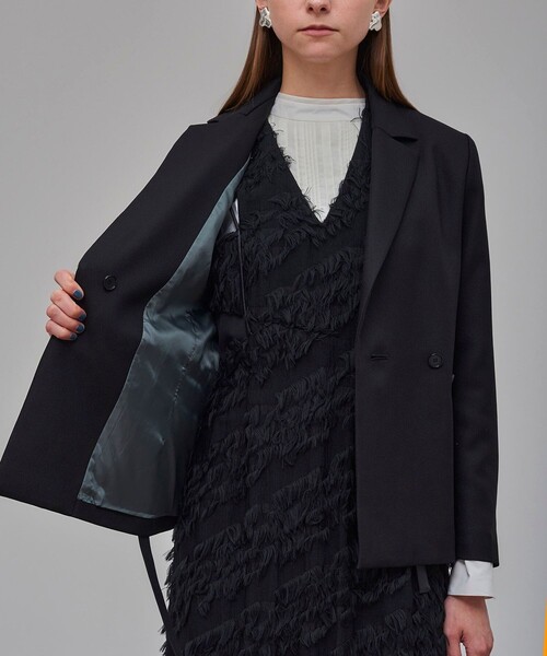 未使用UNITED TOKYO エターナルツイルアシメジャケット　ブラック エターナルツイルアシメジャケット（テーラードジャケット）｜UNITED