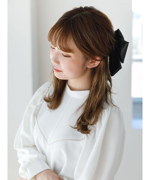 SLURR（スラ―）の「フェイクレザーリボンバレッタ（バレッタ/ヘアクリップ・レディース・ブラック/ブラウン/その他8・FREE）」の14枚目の写真