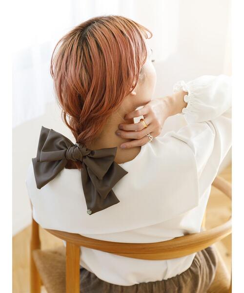 SLURR（スラ―）の「フェイクレザーリボンバレッタ（バレッタ/ヘアクリップ・レディース・ブラック/ブラウン/その他8・FREE）」の15枚目の写真