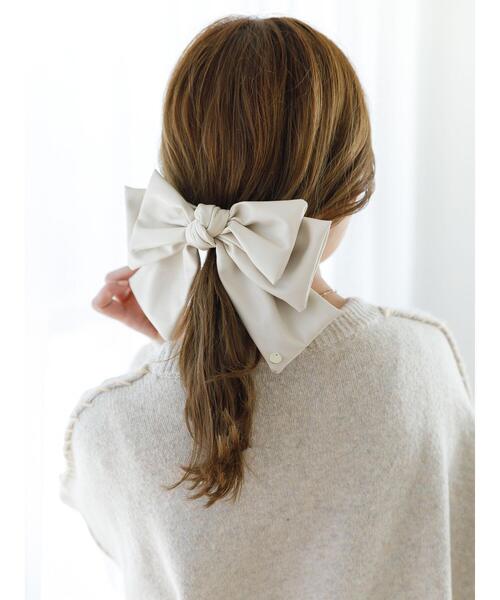 SLURR（スラ―）の「フェイクレザーリボンバレッタ（バレッタ/ヘアクリップ・レディース・ブラック/ブラウン/その他8・FREE）」の21枚目の写真