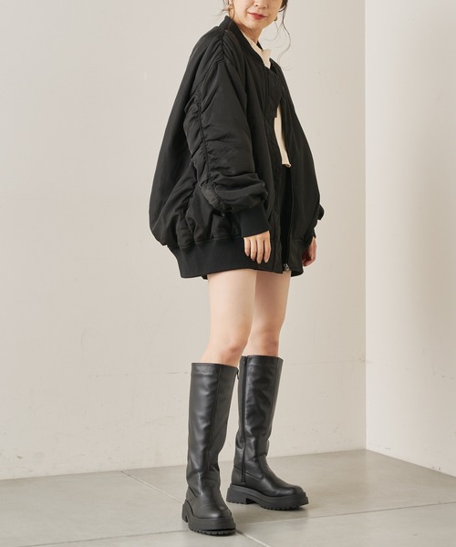 Chico(チコ)の「ボリュームルーズMA-1(MA-1・レディース・ブラック/カーキ/アイボリー・FREE)」の7枚目の写真