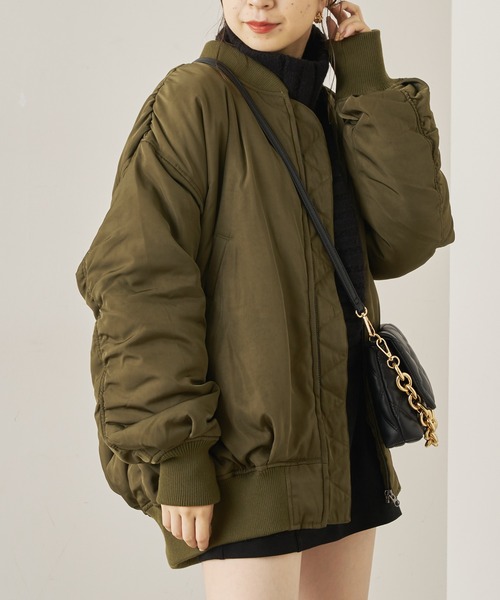 Chico(チコ)の「ボリュームルーズMA-1(MA-1・レディース・ブラック/カーキ/アイボリー・FREE)」の6枚目の写真