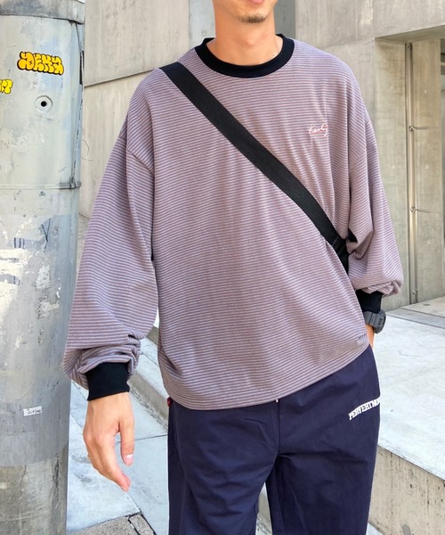 WHO'S WHO gallery（フーズフーギャラリー）の「【KOOKY'N/クーキー】ボーダーロンT（Tシャツ/カットソー・メンズ・ブラック/ネイビー/グレー・FREE）」の2枚目の写真