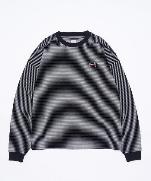 WHO'S WHO gallery（フーズフーギャラリー）の「【KOOKY'N/クーキー】ボーダーロンT（Tシャツ/カットソー・メンズ・ブラック/ネイビー/グレー・FREE）」の6枚目の写真