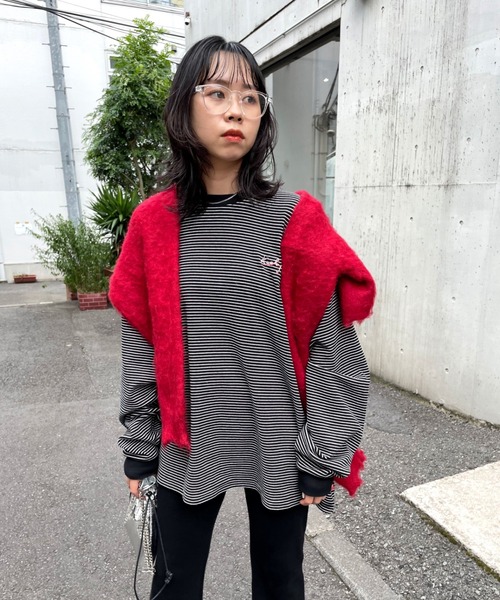 WHO'S WHO gallery（フーズフーギャラリー）の「【KOOKY'N/クーキー】ボーダーロンT（Tシャツ/カットソー・メンズ・ブラック/ネイビー/グレー・FREE）」の11枚目の写真