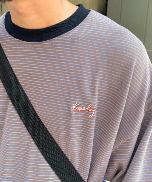 WHO'S WHO gallery（フーズフーギャラリー）の「【KOOKY'N/クーキー】ボーダーロンT（Tシャツ/カットソー・メンズ・ブラック/ネイビー/グレー・FREE）」の5枚目の写真