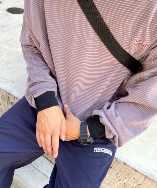 WHO'S WHO gallery（フーズフーギャラリー）の「【KOOKY'N/クーキー】ボーダーロンT（Tシャツ/カットソー・メンズ・ブラック/ネイビー/グレー・FREE）」の20枚目の写真