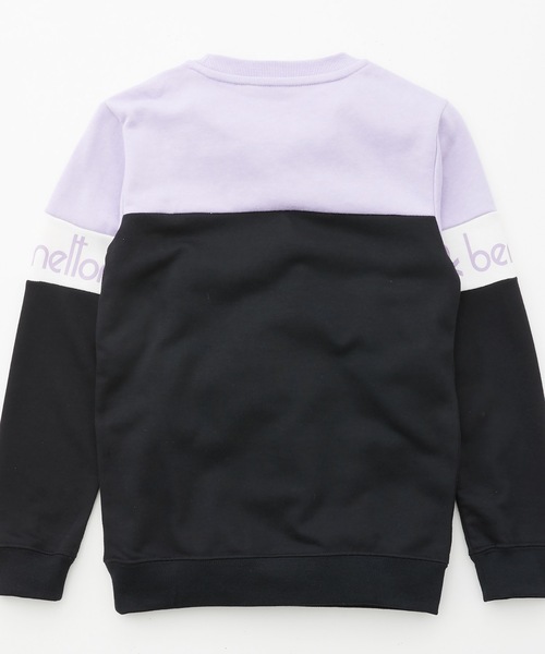 BENETTON / ベネトン】キッズ 切替配色 ロゴクルースウェット