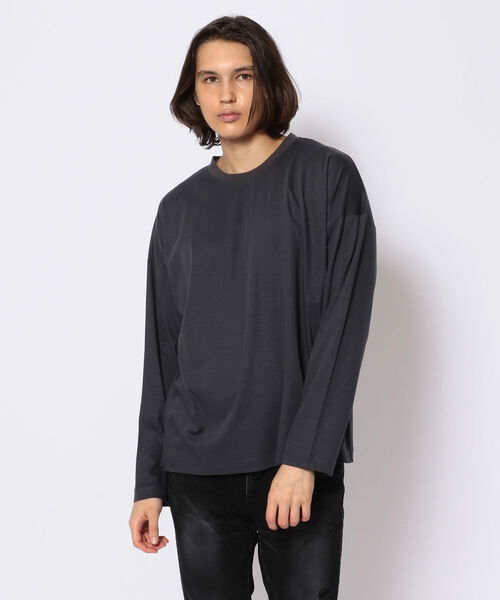 A4A（エーフォーエー）の「A4A(エーフォーエー)モダールシルケットロングスリーブT（Tシャツ/カットソー・メンズ・ホワイト/ブラック/グレー/チャコール・FREE）」の4枚目の写真