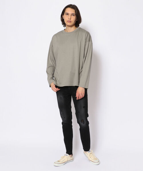 A4A（エーフォーエー）の「A4A(エーフォーエー)モダールシルケットロングスリーブT（Tシャツ/カットソー・メンズ・ホワイト/ブラック/グレー/チャコール・FREE）」の10枚目の写真