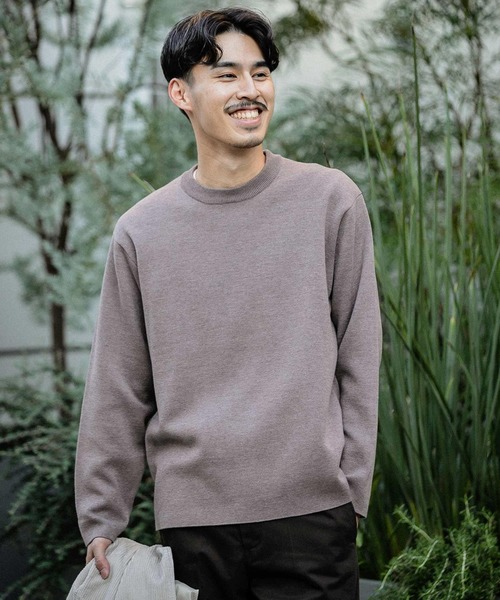 URBAN RESEARCH DOORS（アーバンリサーチドアーズ）の「ダブルフェイスプルオーバー（ニット/セーター・メンズ・グリーン/ホワイト系その他/ブラウン/ブルー系その他・38/40）」の3枚目の写真