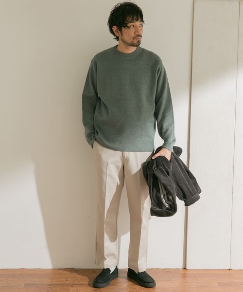 URBAN RESEARCH DOORS（アーバンリサーチドアーズ）の「ダブルフェイスプルオーバー（ニット/セーター・メンズ・グリーン/ホワイト系その他/ブラウン/ブルー系その他・38/40）」の6枚目の写真