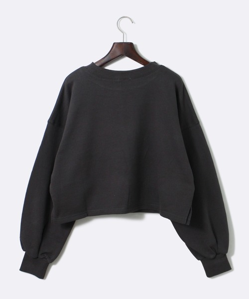 NOMAE（ノーマエ）の「【NOMAE】ショートカレッジロゴトレーナー（スウェット・レディース・ホワイト/ライトグレー/グレー/ライトグリーン/ダークブルー・FREE）」の9枚目の写真