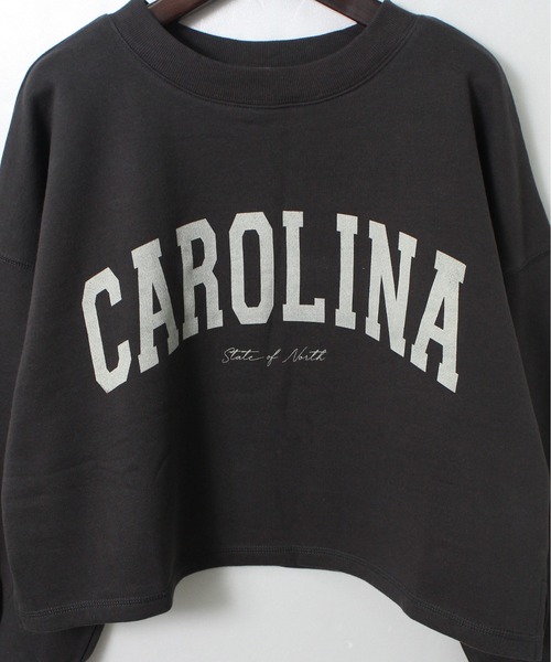 NOMAE（ノーマエ）の「【NOMAE】ショートカレッジロゴトレーナー（スウェット・レディース・ホワイト/ライトグレー/グレー/ライトグリーン/ダークブルー・FREE）」の8枚目の写真